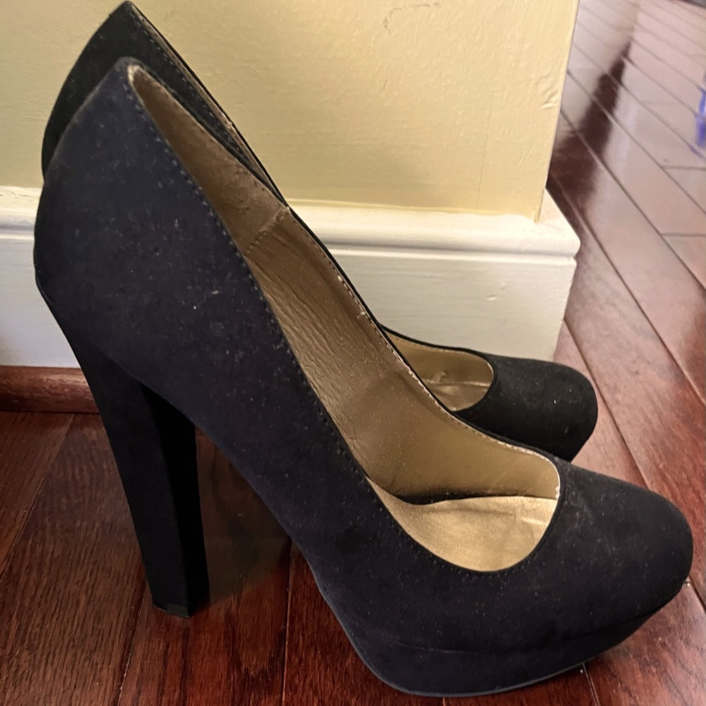 Black platform heels